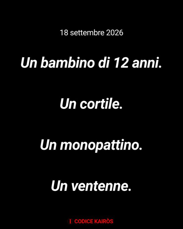 #mostruosità #Torino #Arrivore #minori #monopattino #fiducia Un bambino di 12 anni.Un cortile.Un monopattino.Un ventenne.Basta questo per capire come si costruisce l'orrore: dalla fiducia alla violenza.La fiducia che un dodicenne concede naturalmente a chi gli sorride.Venerdì, a Torino, quella fiducia è stata usata come arma.Non ci sono parole adatte se non, forse, "mostruosità".Ma la parte che dovremmo avere il coraggio di guardare è cosa resta, dopo l'arresto, dopo le indagini, dopo che le telecamere dei tg si spostano altrove.Resta un bambino che dovrà convivere con un dramma impronunciabile.E dovrà reimparare a fidarsi di un adulto, di un cortile, di un gesto gentile.Una ferita senza punti di sutura, senza una prognosi in giorni.Un dolore che riemergerà in qualsiasi momento, per tutta la vita, in forme che chi non l'ha vissuto fatica anche solo a immaginare.𝗟𝗮 𝗴𝗶𝘂𝘀𝘁𝗶𝘇𝗶𝗮 𝗽𝗲𝗻𝗮𝗹𝗲 𝗲̀ 𝗻𝗲𝗰𝗲𝘀𝘀𝗮𝗿𝗶𝗮. 𝗘𝗱 𝗲𝘀𝗶𝗴𝗶𝗮𝗺𝗼 𝗰𝗵𝗲 𝘀𝗶𝗮 𝗺𝗼𝗹𝘁𝗼 𝘀𝗲𝘃𝗲𝗿𝗮Alla famiglia e alla giovanissima vittima va la nostra piena vicinanza, nella consapevolezza che nessuna sentenza, per quanto esemplare, potrà restituire loro ciò che è stato tolto.#feritainvisibile #violenza #abuso #giustizia #CodiceKairòs